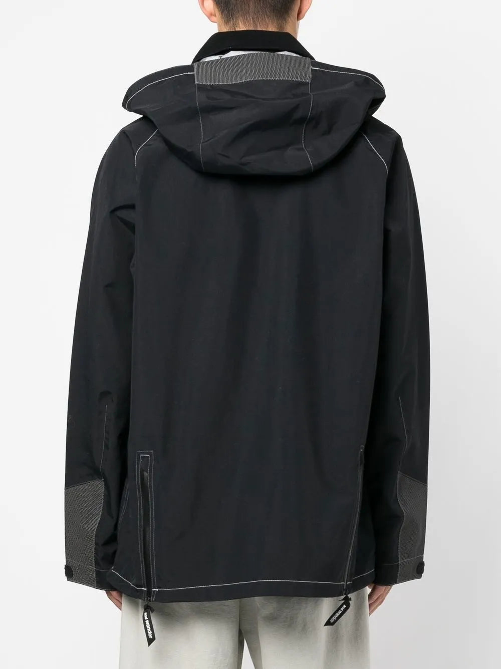 logo print hooded jacket
