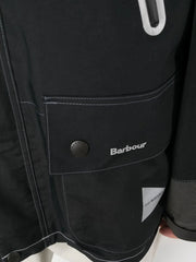 logo print hooded jacket