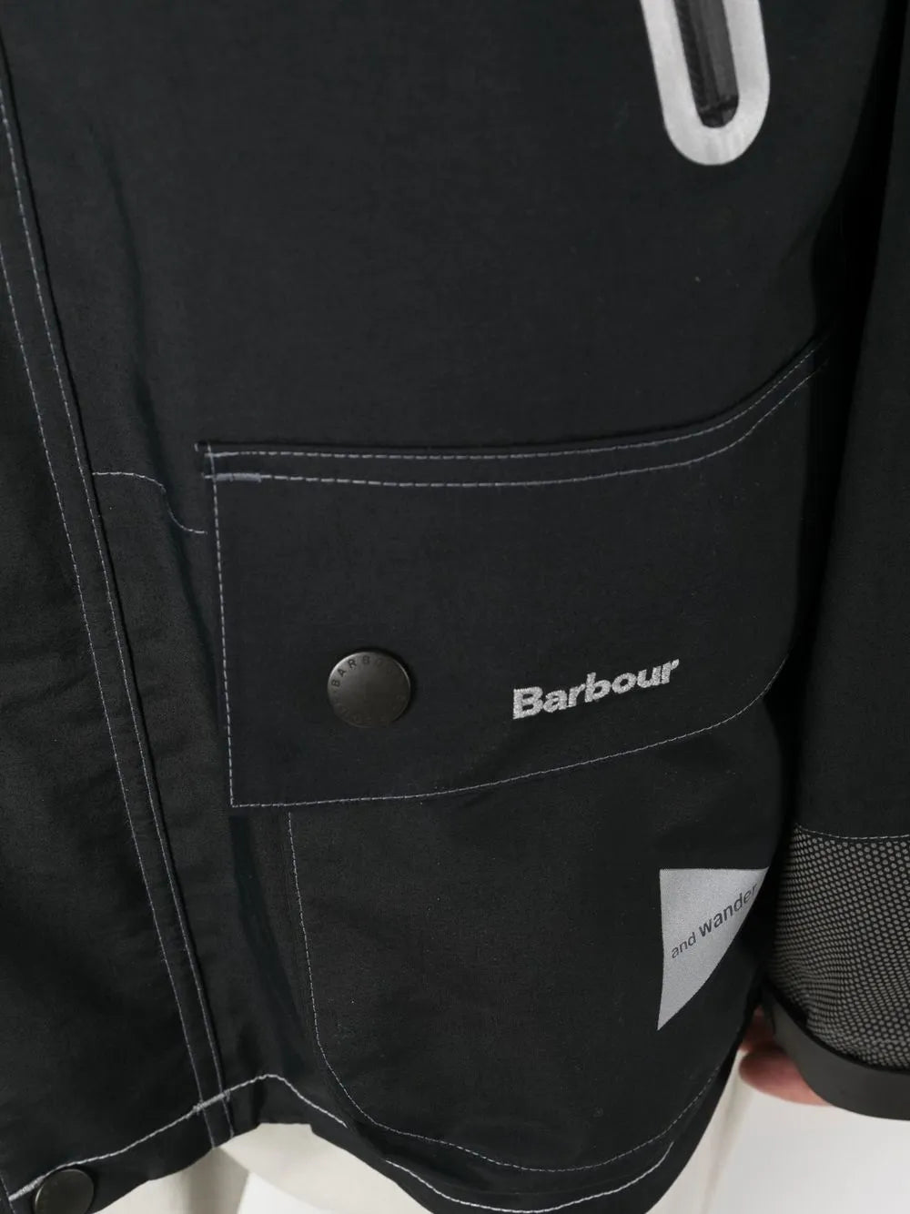 logo print hooded jacket