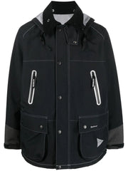 logo print hooded jacket