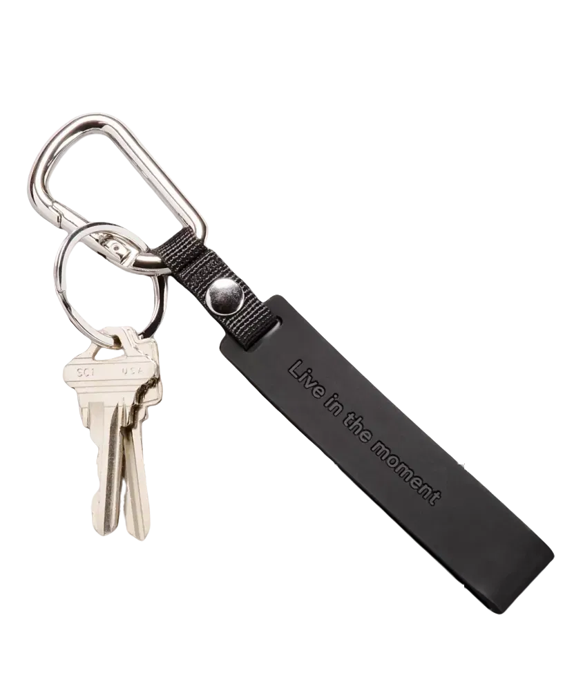 Lululemon Silicone Keychain Black/Silver