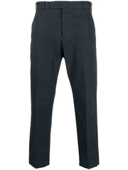 feather-detail chino trousers