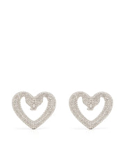 Una crystal-embellished clip earrings