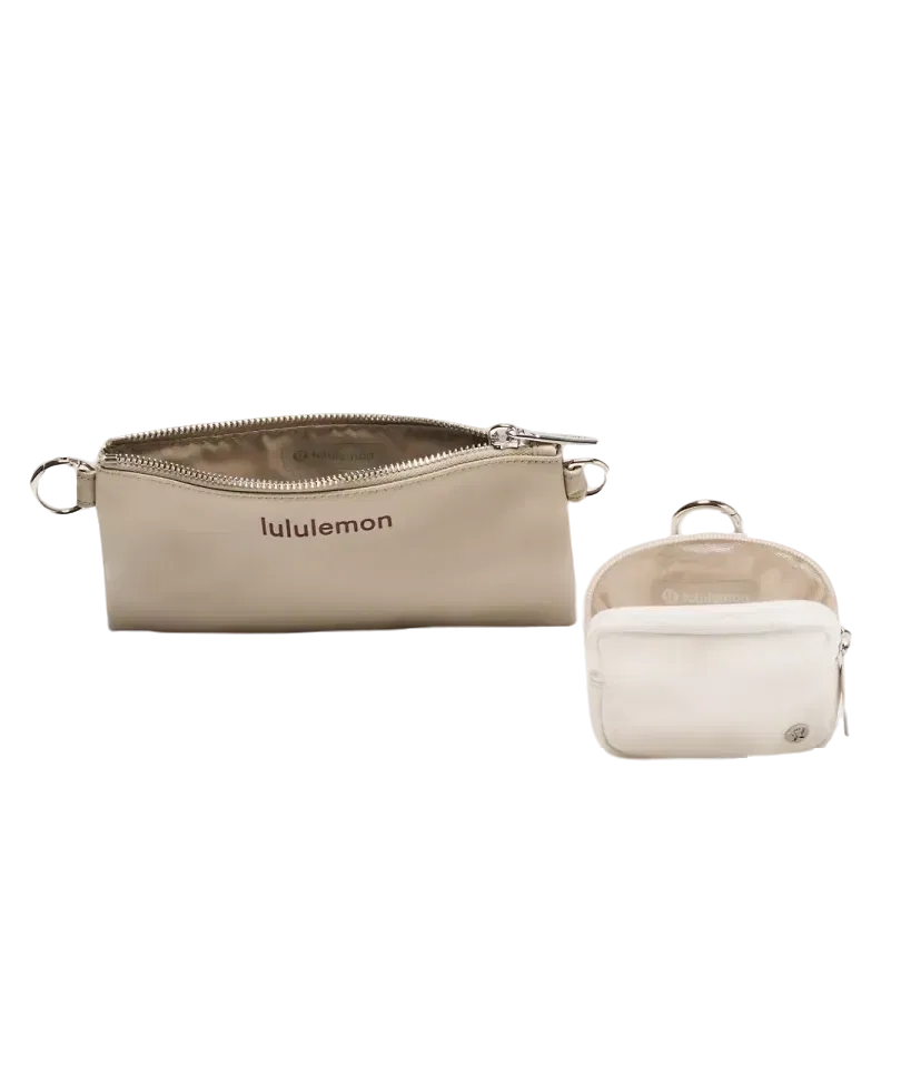 Lululemon Dual-Pouch Sling Sheer Oak/Light Ivory/Lava Cake