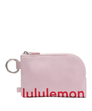 Lululemon Clippable Card Pouch Pink Haze/Desert Red