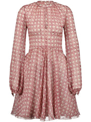 polka-dot flared minidress