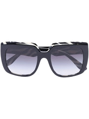 Zebra oversized square-frame sunglasses