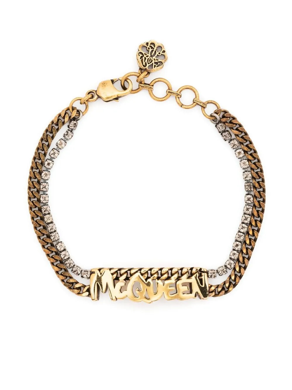 logo-lettering chain bracelet