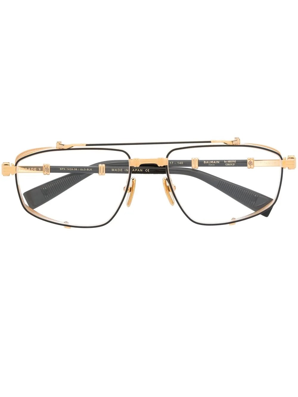 two-tone pilot-frame glasses