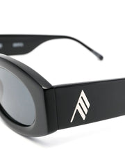 Berta tortoiseshell-effect oval-frame sunglasses