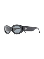 Berta tortoiseshell-effect oval-frame sunglasses