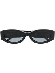 Berta tortoiseshell-effect oval-frame sunglasses