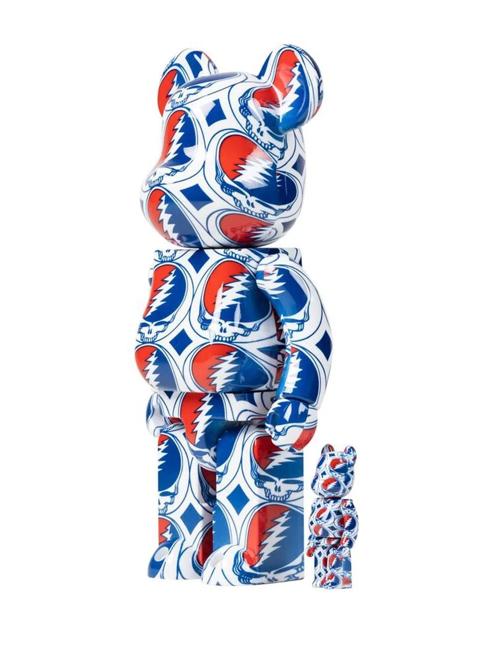 x Grateful Dead Steal Your Face BE@RBRICK 100% and 400% figure set