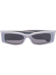 square-frame logo-print sunglasses