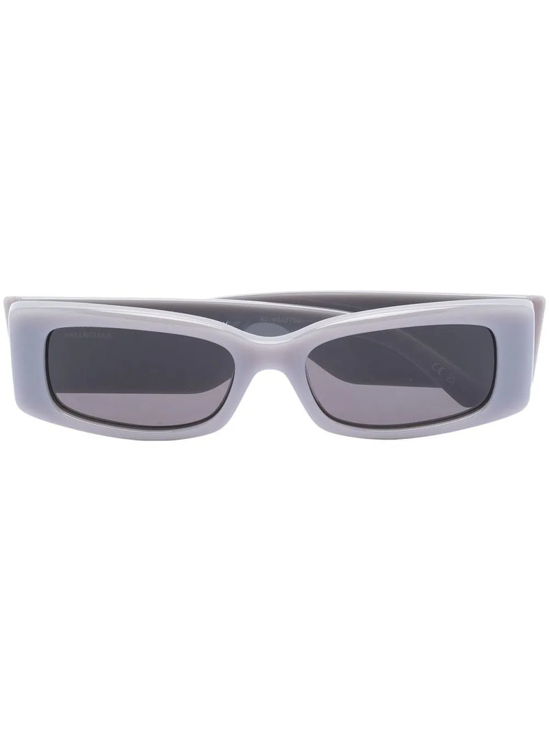 square-frame logo-print sunglasses
