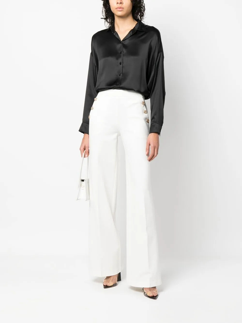 wide-leg tailored trousers