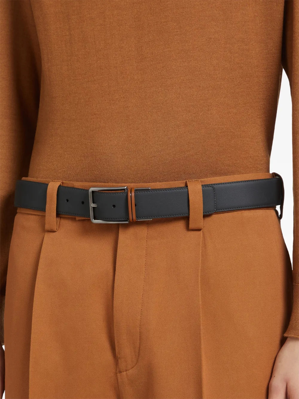 reversible leather belt
