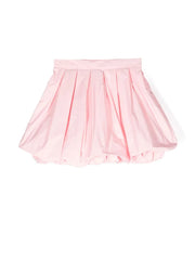 pleated A-line skirt