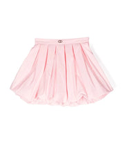pleated A-line skirt