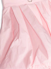 pleated A-line skirt