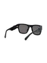 square-frame crystal-embellishment sunglasses