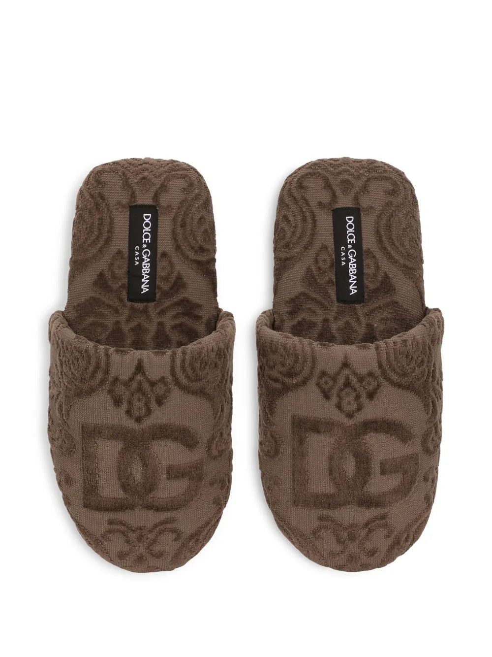 logo-embroidered slippers