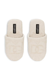 logo-embroidered slippers