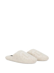 logo-embroidered slippers