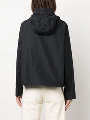 zip-up hooded jacket