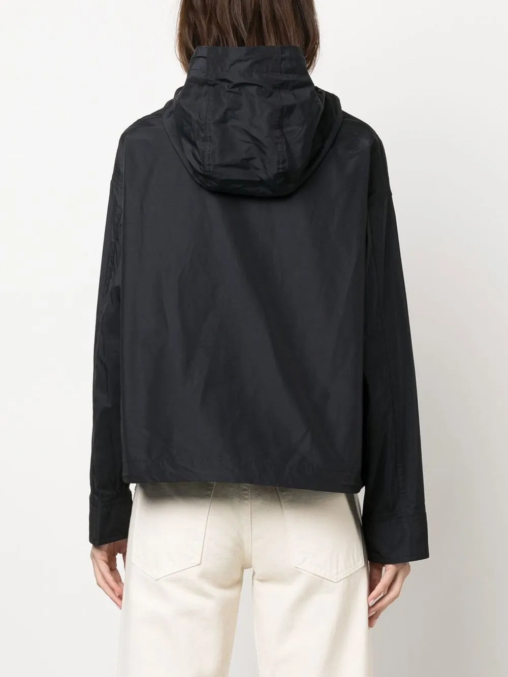 zip-up hooded jacket
