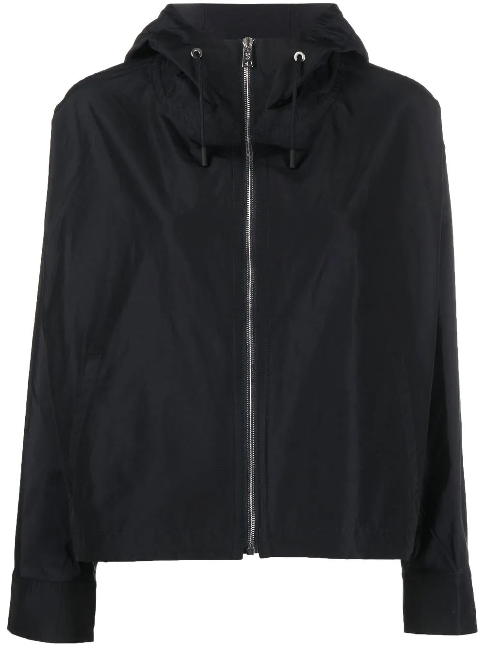 zip-up hooded jacket