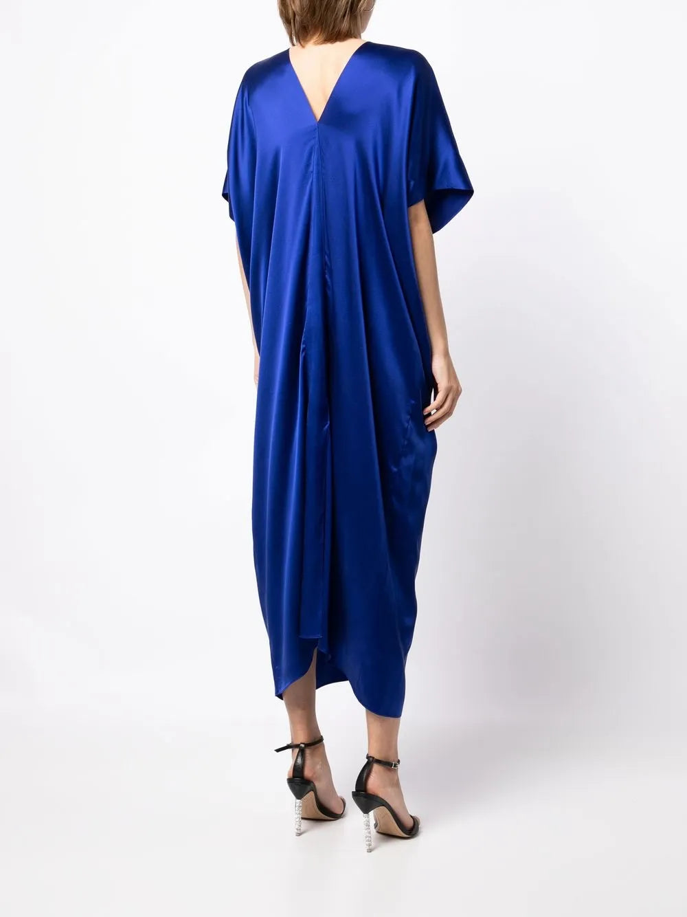 kaftan-style silk dress