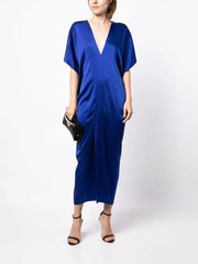 kaftan-style silk dress