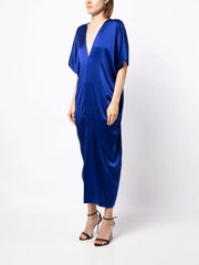 kaftan-style silk dress