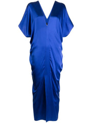 kaftan-style silk dress