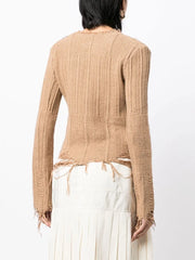 cropped button-up cardigan