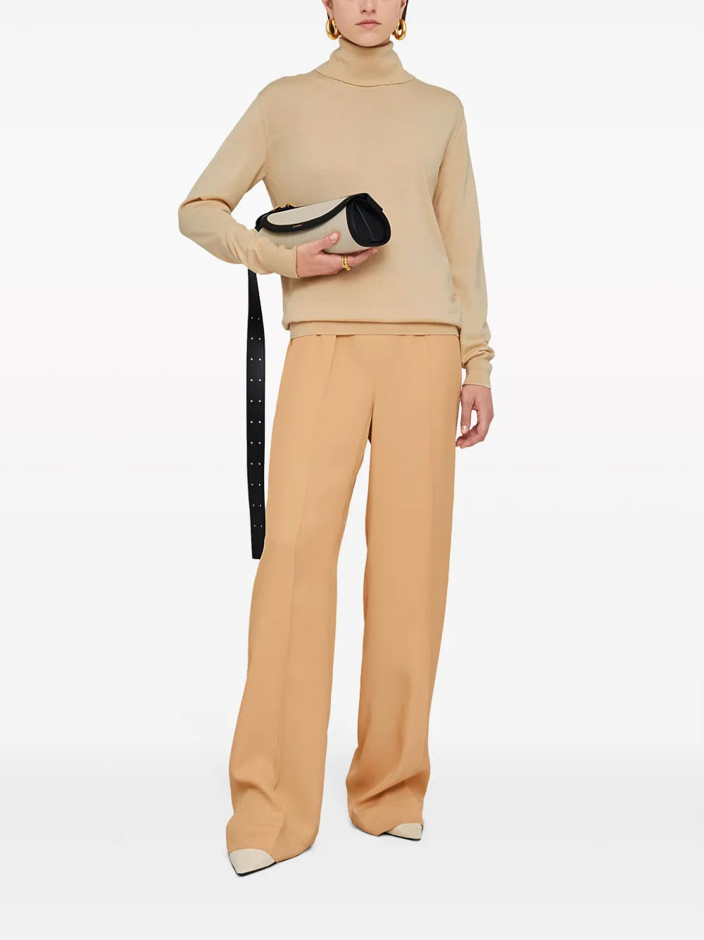 roll-neck wool jumper