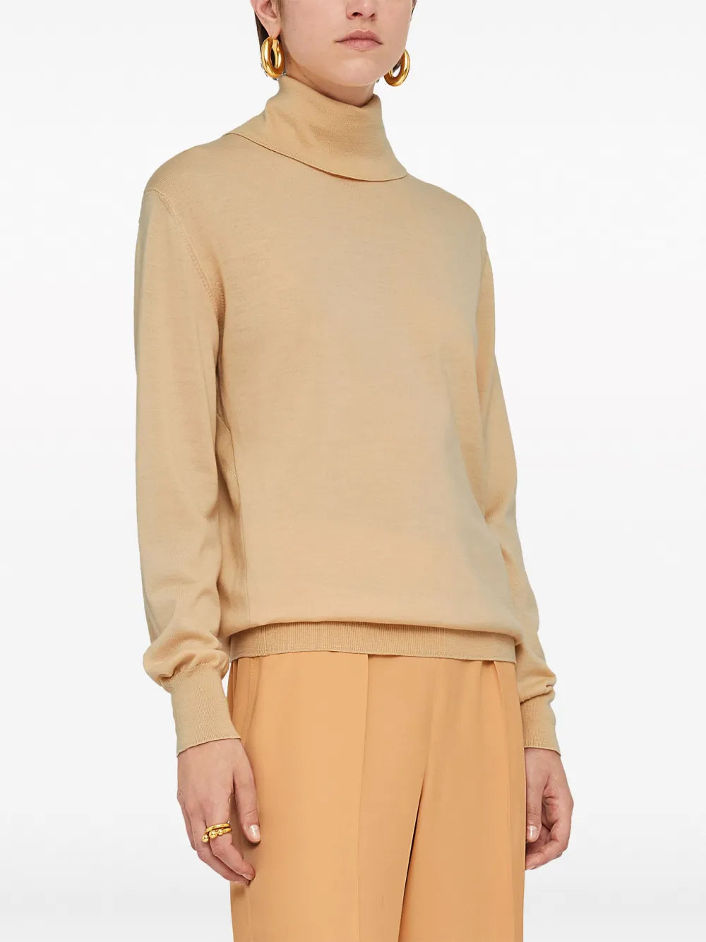 roll-neck wool jumper