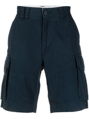 logo-patch cotton cargo shorts