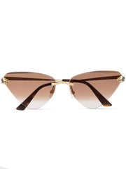 panther-plaque cat-eye sunglasses