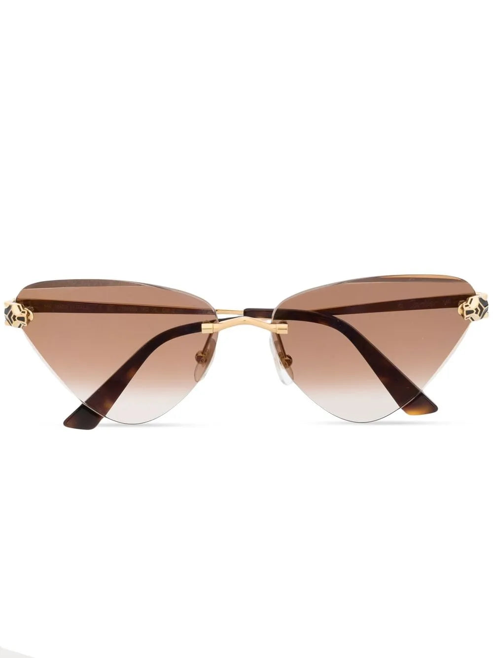 panther-plaque cat-eye sunglasses