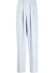 pleat-detail straight-leg trousers