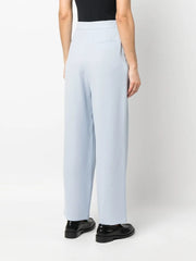 pleat-detail straight-leg trousers