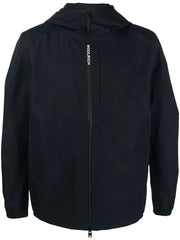 logo print hooded jacket