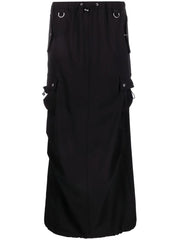 tailored cargo maxi skirt