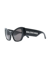 enamelled-logo cat-eye frame sunglasses