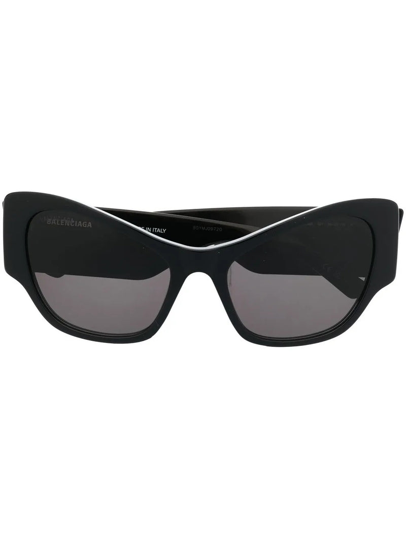 enamelled-logo cat-eye frame sunglasses