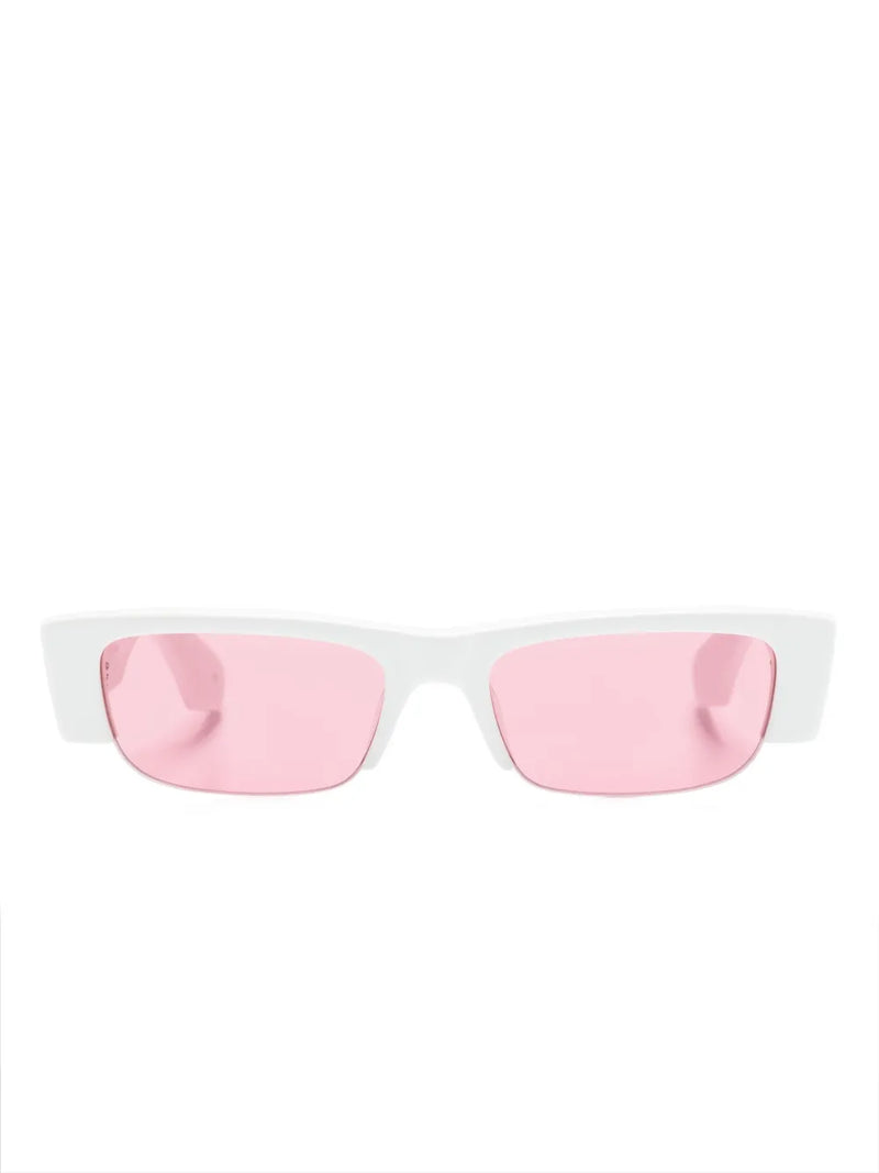 Graffiti slashed rectangle sunglasses