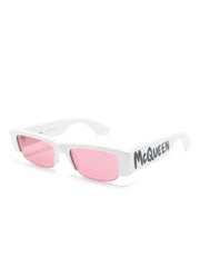 Graffiti slashed rectangle sunglasses
