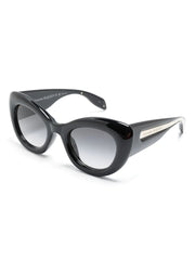 engraved-logo round-frame sunglasses
